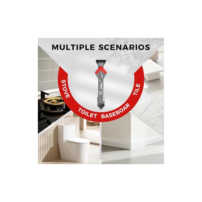 5 in 1 Caulking Tool with 5 Silicone Pads and