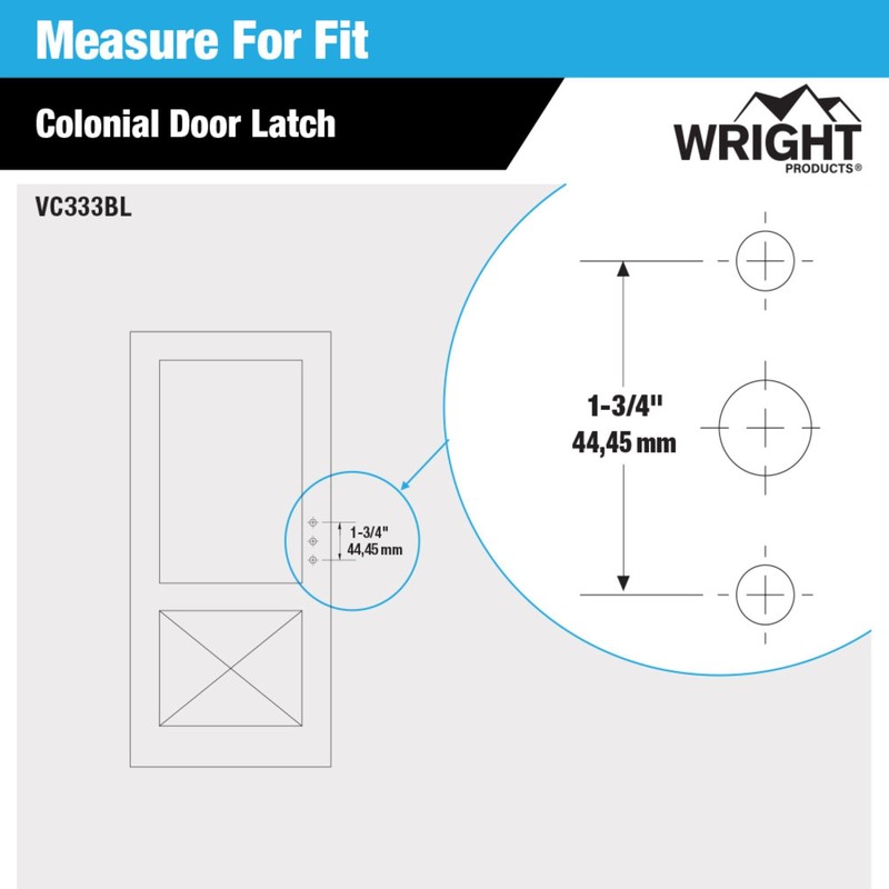 Wright Products - Colonial Tie Down Push Button Door Latch