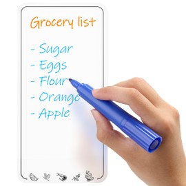 Dry Erase Grocery List for Fridge - 4.5 x 8.5 in Dry Erase Shopping List for Fridge Magnetic Grocery List Dry Erase Small Grocery List Whiteboard Fridge Grocery List Magnet Dry Erase for Refrigerator
