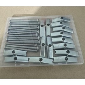 SKYWKX Toggle Bolts Anchors and Screws kit - 15 Sets 1/4" Heavy Duty Butterfly Toggle Bolts and Wing Set for Dry Wall Anchors Hanging Heavy Items on Drywall Wood Ceiling Hollow Wall (1/4" 15 Sets)