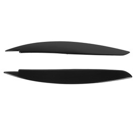 2 Pcs Headlight Eyebrow Front Left Right Light Eyelid Trim Cover for 1 Series E81 E82 E87 E88 2006 to 2013 Glossy Black