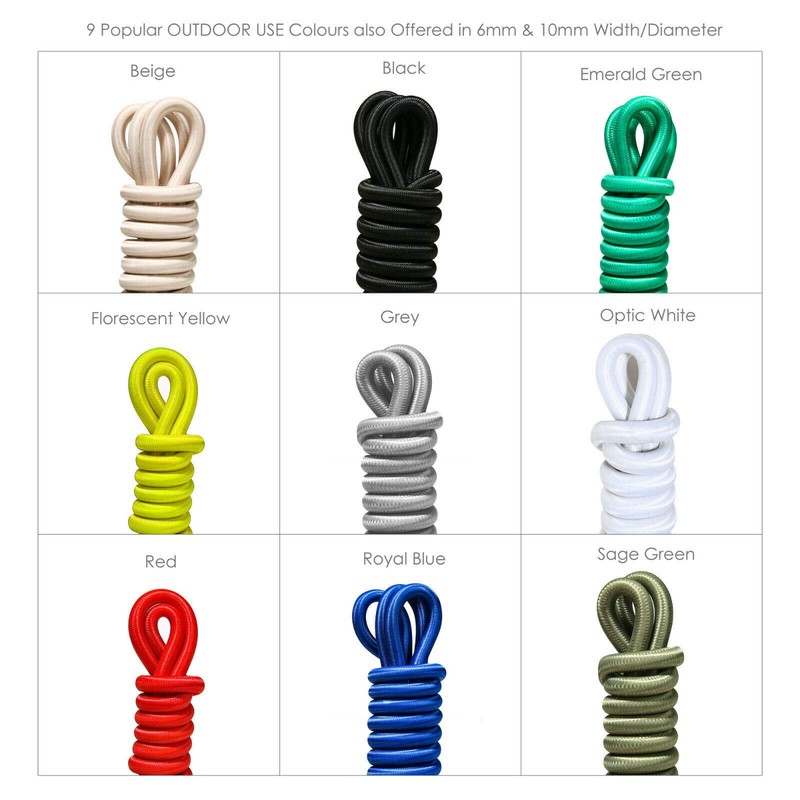 3mm,6mm,8mm,10mm,Elastic Stretch Shock Cord,Bungee Rope Trimming for Boating,Tarpaulin,Crafts,Garments,Outdoor, Sports,Metallic Gold,Silver