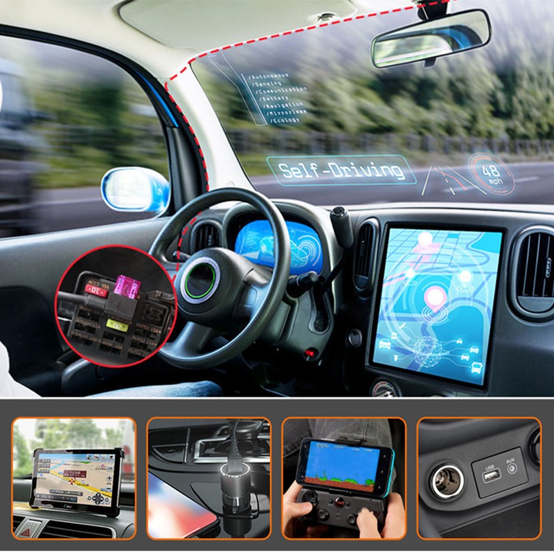 Dash Cam Hardwire Kit MINI USB Adapter 12V‑30V to 5V