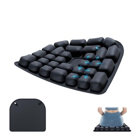 Gonggi Inflatable Travel Seat Pressure Cushion, 3D Air Cushions for Airplane Car Wheelchair Office, Portable Ergonomic Cushion for Pressure Relief, Wheelchair Accessories