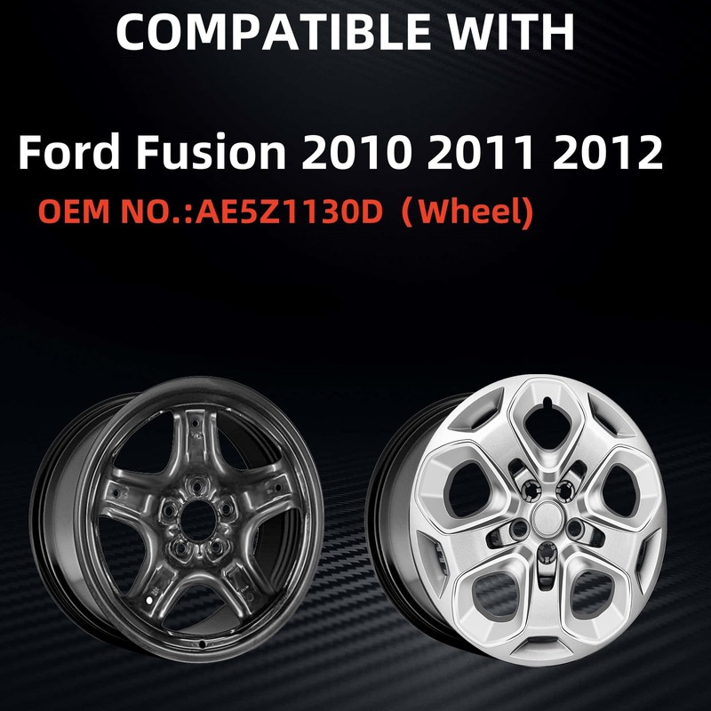 WEISIGAO Wheel Hubcaps Compatible with Ford Fusion 2010 2011 2012
