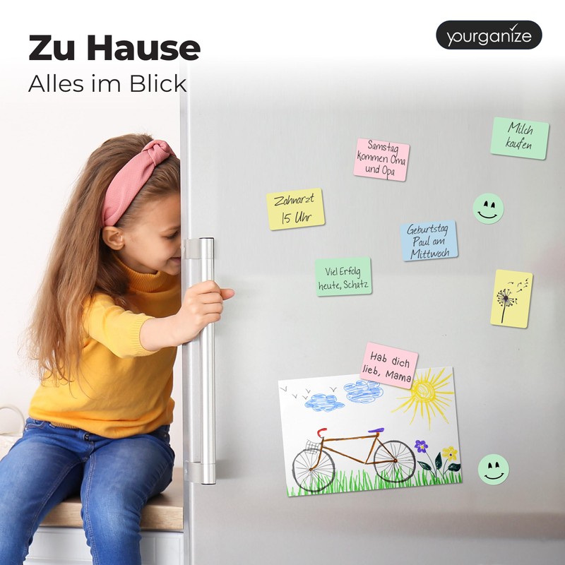 YOURGANIZE® 48 Writable Magnets Pastel – 6 x 4 cm