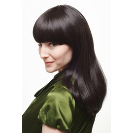 WIG ME UP Lady Quality Wig dark brown wide fringe straight long Cleopatra 3423-4