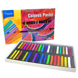 Azor Gises Pastel 36 Piezas,Pigmentos de Alta Calidad Para Dibujo 309.DAD0502