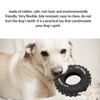 Dog Tire Chewing Toy Bite Resistant Treat Dispensing Rubber Aggressive