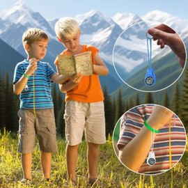 lrgnixs 12 Pack Small Compass With Paracord,Multi-Color Mini Compass for Kids,Portable Button Compasses Kit,Compasses Keychain for Hiking Outdoor Survival Camping Party