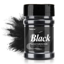 Mica Powder Black, Wtrcsv 2.1oz/60g Epoxy Resin Pigment Natural Soap Colouring Powder Dye for Epoxy Resin, Soap Making, Slime, Bath Bombs, Makeup, Nail Art etc.