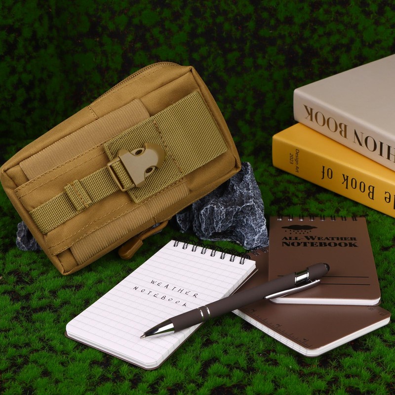 HAOWANWW 5 Pcs Waterproof Notepad Pen Set Waterproof Notebook Mini