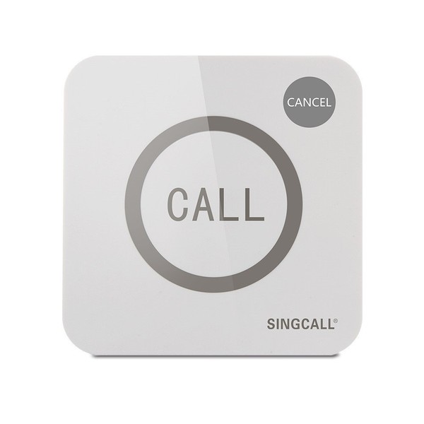 SINGCALL Wireless Call Button Transmitter,Service Calling System for Restaurant/Cafe/Fitness Center Call Waiter Nurse Staff,Waterproof Pager APE520C with Cancel Key