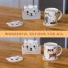 Coasters Set of 6, Wooden Cat Coasters With Holder for