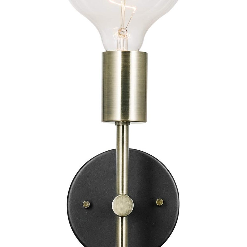 GLOBE Electric Owen 1-Light Plug-in or Hardwire Wall Sconce, Antique