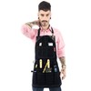 Under NY Sky Tool Black Apron – Heavy-Duty Waxed Canvas,