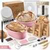 All-Inclusive 𝗣𝗥𝗘𝗠𝗜𝗨𝗠 Sourdough Starter Kit –Pink Sourdough Bread Baking Supplies