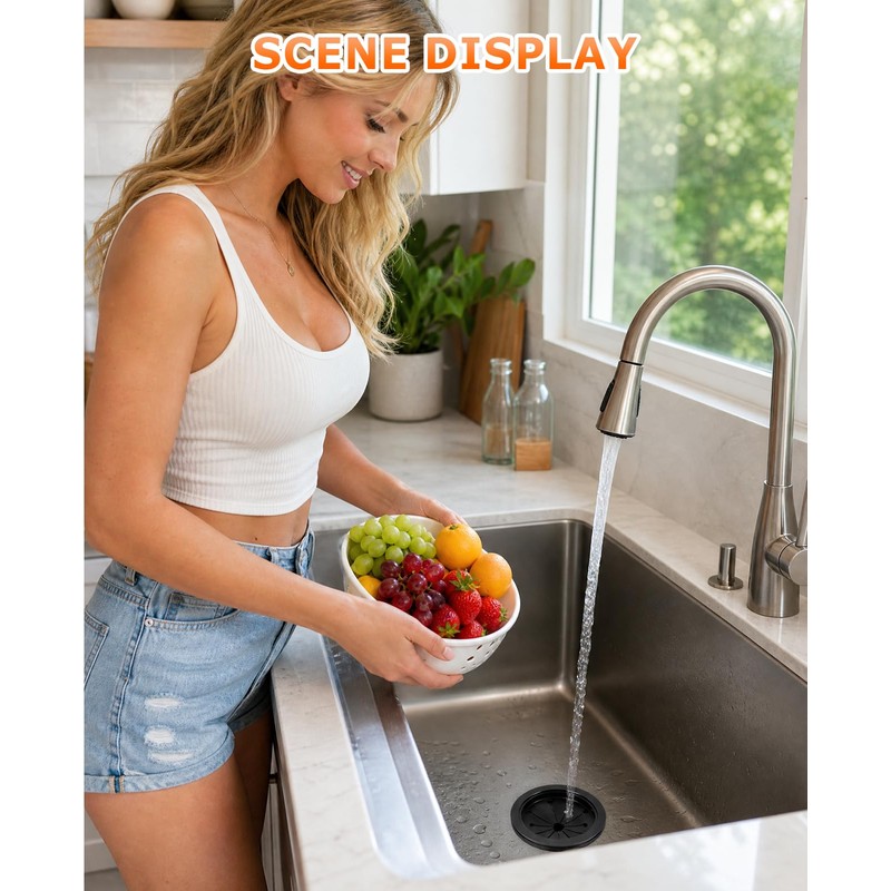 FAMULP 6 PCS Garbage Disposal Splash Guard, 3-1/8 Universal Kitchen