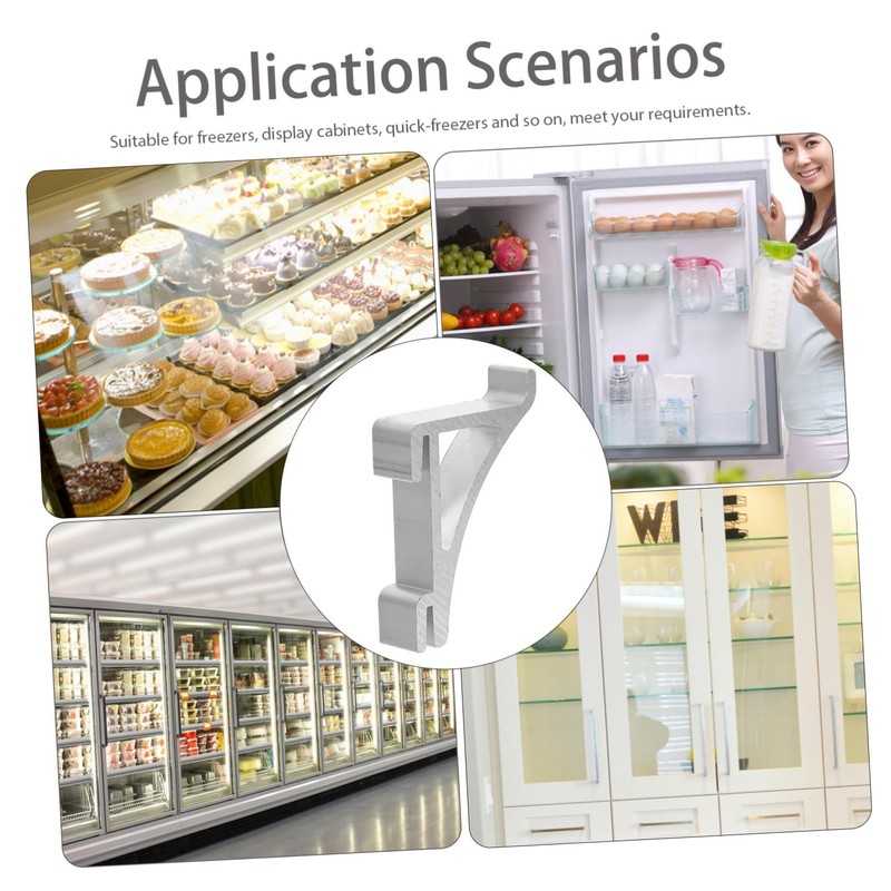 DOITOOL Aluminum Freezer Shelf Clips 10pcs Fridge Shelf Holder Refrigerator