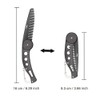 JinZeFa Stainless Steel Folding Beard Comb, Portable Multifunction Anti Static