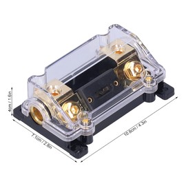 Caja de Fusibles, Portafusibles AWG de Calibre 0/2/4, Bloque ANL en Línea 1 en 1 Salida con Fusible de 100 Amperios para Audio de Coche Y Barco