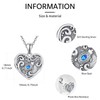 KINGWHYTE Locket Necklace 925 Sterling Silver Heart Tortoise Photo Necklace