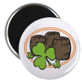 CafePress Irish Beer Barrels Magnets 2.25" Round Magnet (10 pack)