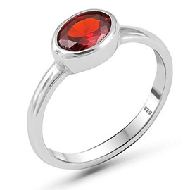 LOMBARDY JEWELRY Genuine 925 Sterling Silver Oval Brilliant Cut Red Cz Cubic Zirconia Ruby Color Stone Luxury Gift Ring for Her (8)