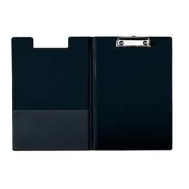 Esselte 56047 A4 Clipfolder with Cover, Rigid Plastic, Black