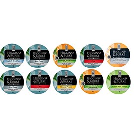 NEW! 10 Cup Higgins & Burke Loose Leaf TEA EcoCups. Recycle your cup! Kaziranga Chai Tea... Lush Berry Herbal Tea +