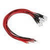 uxcell 10Pcs 5mm Pre Wired LED, Fast Flashing DC9-12V Clear