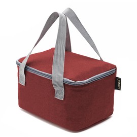 YUMINGUHC 6 Cans Lunch Bag for Women Men Insulated Lunch Box Small Cooler Bag Soft Collapsible Reusable Thermal Tote for Adults Work Picnic Day Trip (Red)