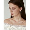 Lansora Silver Dangle Earrings for Women Dainty Charm Long Dangling