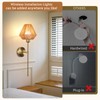 Battery Operated Wall Sconce Set of 2, Rattan Rechargeable Wall