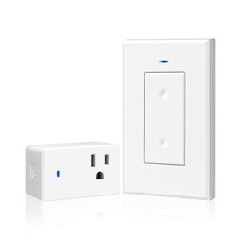 WILAWELS Mini Remote Control Outlet Wireless Light Switch, Programmable and Removable Remote Outlet Switch Kit for Lamps, Fan, Home Appliance, 100ft RF Range, No Wiring, FCC Listed W08RC1106