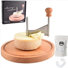 ShinianYa Cheese Curler Beech Wood-Stainless Steel - Best for Tete de Moine Curler and Chocolate Shavings and curls, Girolle Cheese Curler & shaver