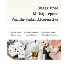 Sugar-Free Sweetening Vanilla Powder | Vanilla Sugar Alternative | Multipurpose, Keto Friendly | 1:1 as Sweet as Sugar | 250g