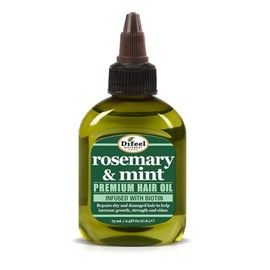 Difeel Aceite para el cabello premium de romero y menta con biotina 2.5 oz. - Aceite de romero natural para el crecimiento del cabello y biotina
