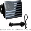 eVerHITCH USA Stainless Steel Flag Emblem Metal Hitch Cover with