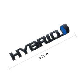 EmbRoom HYBRID Emblem Fender 3D Metal Badge Decal Replacement for Universal Car (Blue Chrome) (Black)