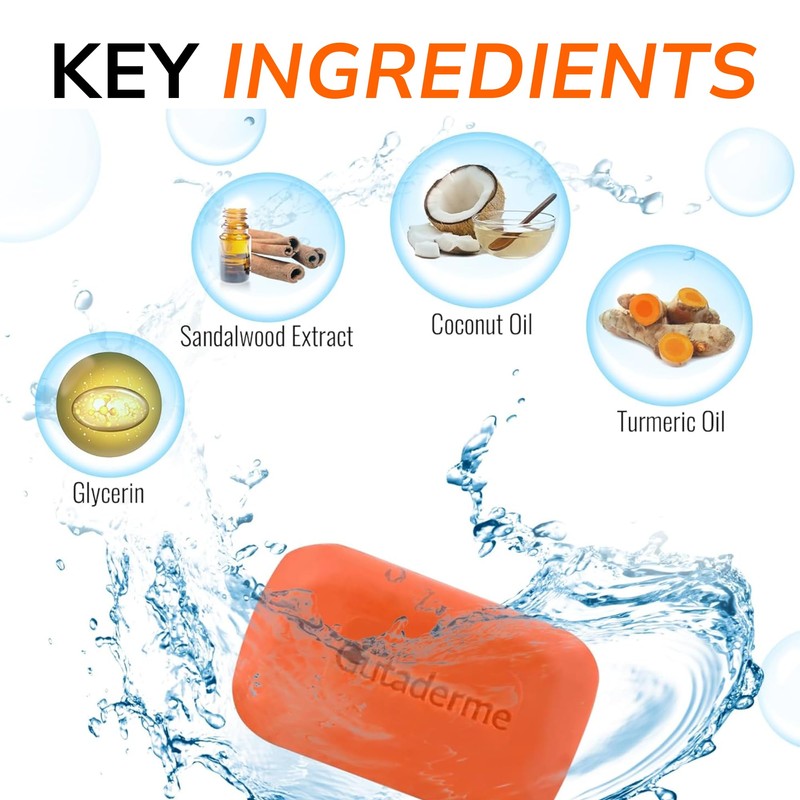 Turmeric Soap Bar (2 Pack x 100g bars) For Face