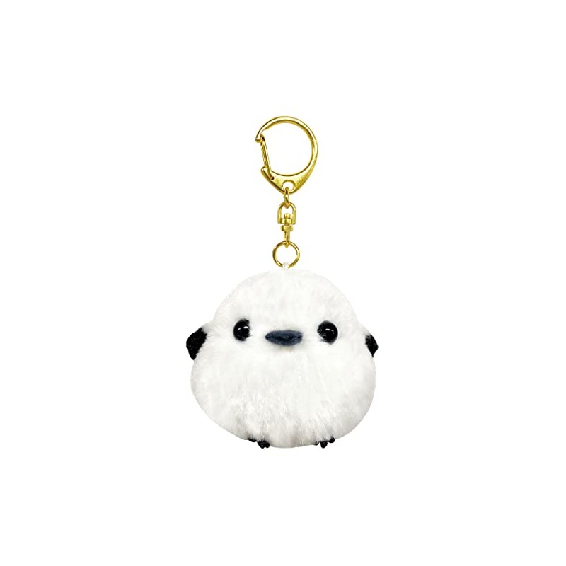 Amuse AMUFUN Fukufuku Shimaenaga Plush Toy Mascot Keychain, Shima-chan, White,