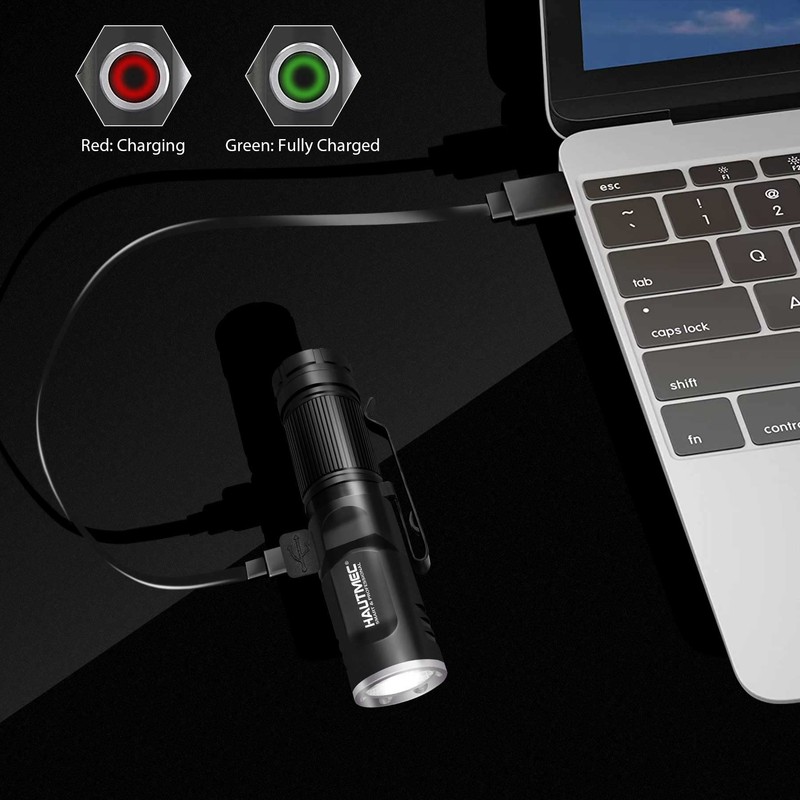 HAUTMEC Rechargeable LED Flashlights 500 High Lumens Super Bright Magnetic