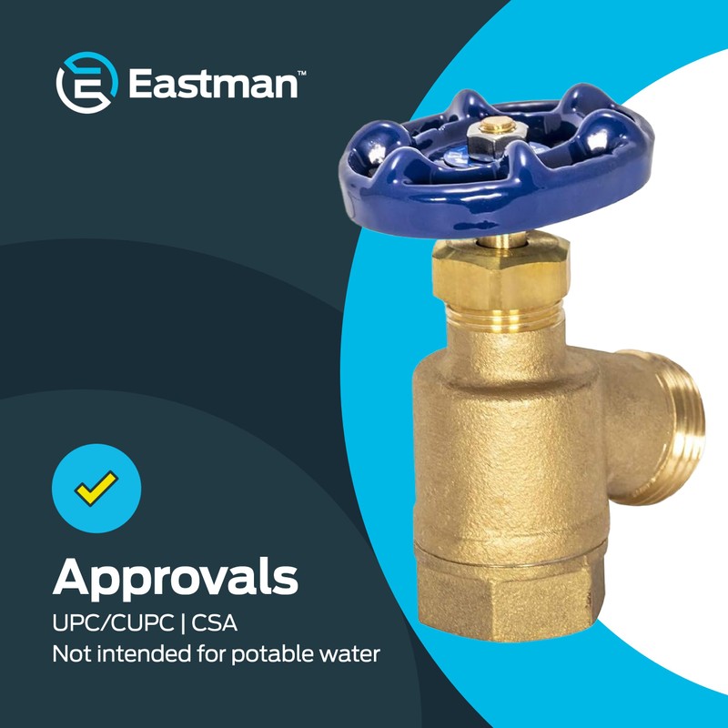 Eastman Bent Nose Garden Hose Valve, 3/4 in FIP x