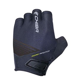 Chiba Road Master Cycling Gloves Short Black 2024: Size: S (7)