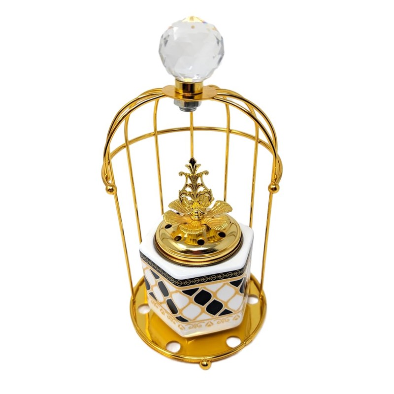 Luxury Bakhoor and Incense Burner - Resin and Metal Design