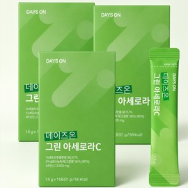 Days On Green Acerola C Naturally Derived Vitamin C Stick 14 Packets Refreshing Daily Care Home Shopping 3 Packs / 데이즈온 그린 아세로라C 천연 유래 비타민씨 스틱 14포 상큼한 데일리케어 홈쇼핑 3통
