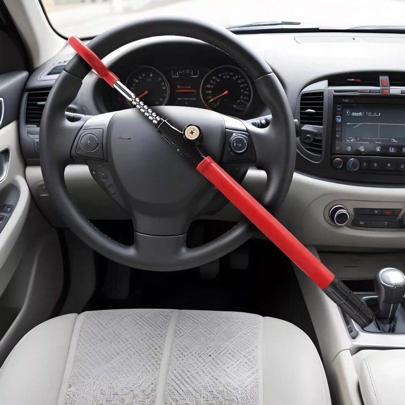 Steering Wheel Lock The Club Twin Hooks Anti Theft Universal
