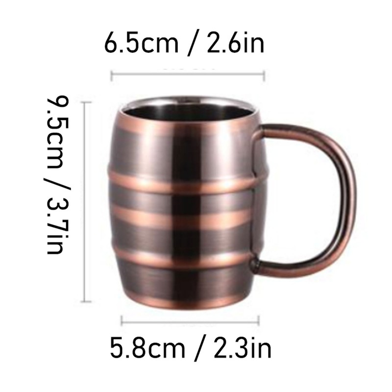 Stainless Steel Beer Mug Double Layer Insulation Multipurpose Safe Ergonomic