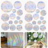 Litinliv Pack of 26 Round Prism Window Stickers, PVC Window